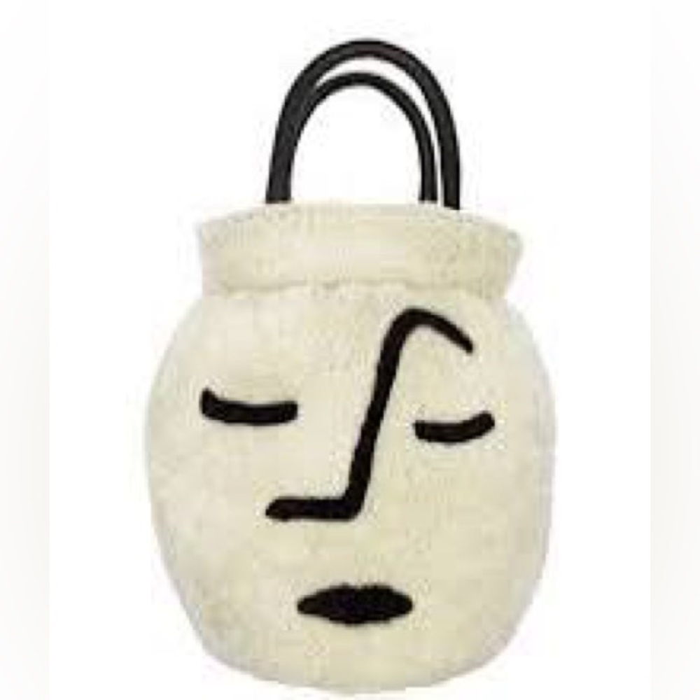 Dauphinette Shearling Face Vase Bag
